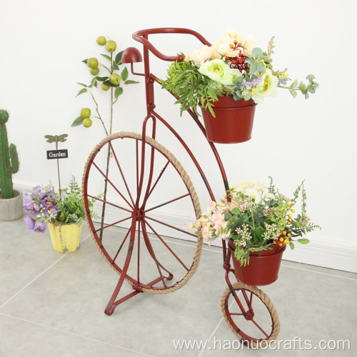 Creative iron art bicycle model decoration gardening